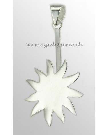 Pendentif argent donut soleil l'Âge de pierre Vevey