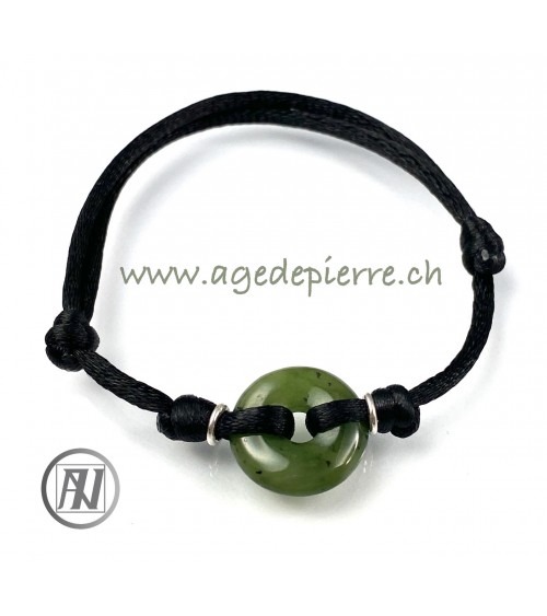 Bracelet en jade néphrite donut (pis) 2