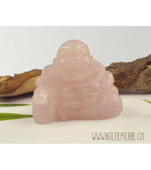Bouddha en quartz rose
