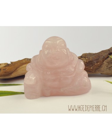Bouddha en quartz rose