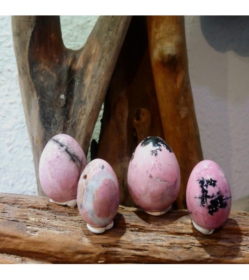 Oeuf de yoni en rhodonite
