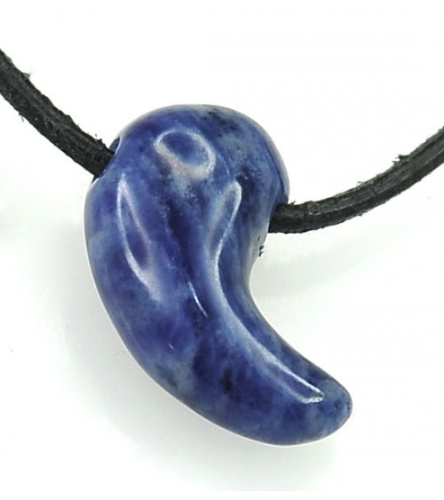 Sodalite pendentif pierre percée l'âge de pierre Vevey