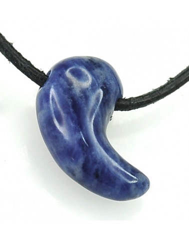 Sodalite pendentif pierre percée l'âge de pierre Vevey