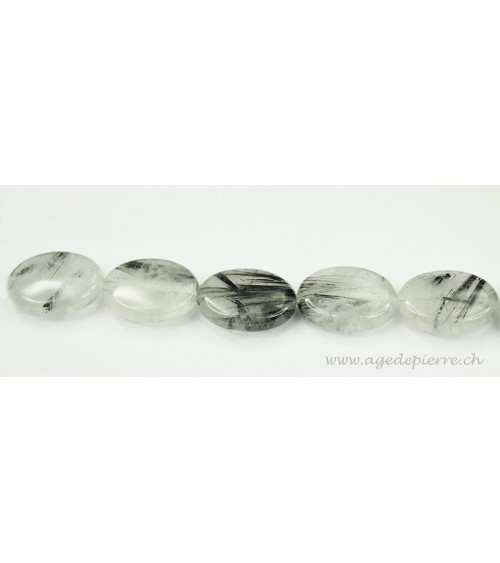 Quartz tourmaline rang de perles ovales l'Âge de pierre Vevey