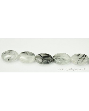 Quartz tourmaline rang de perles ovales l'Âge de pierre Vevey