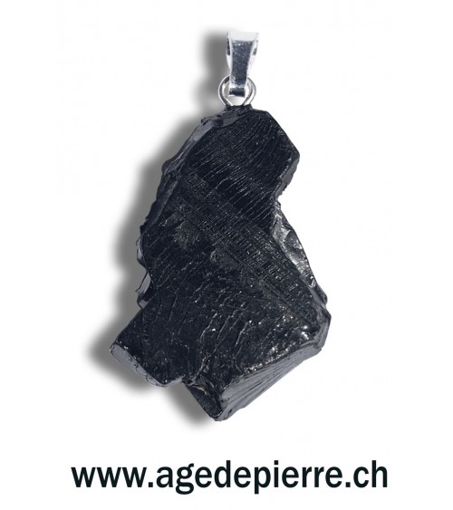 Shungite élite pendentif avec bêlière l'Âge de pierre