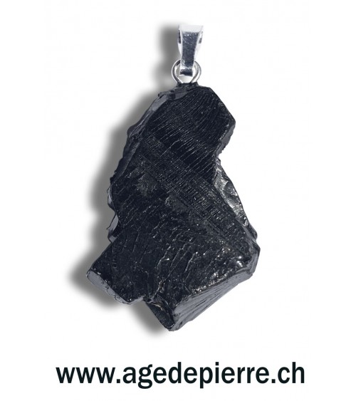 Shungite élite pendentif avec bêlière