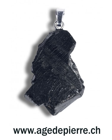 Shungite élite pendentif avec bêlière l'Âge de pierre