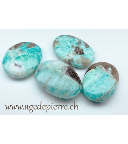 Amazonite grand  galet plat 2