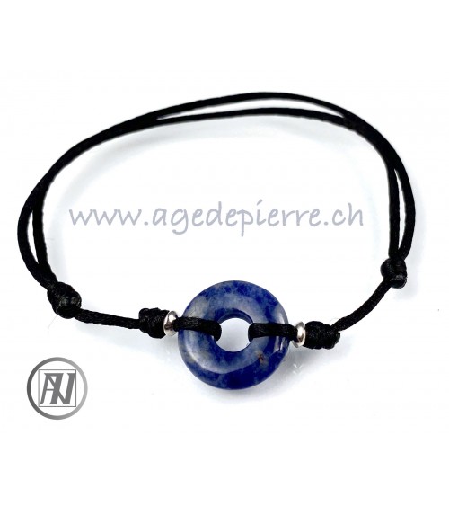 Bracelet en sodalite donut (pi) l'âge de pierre vevey