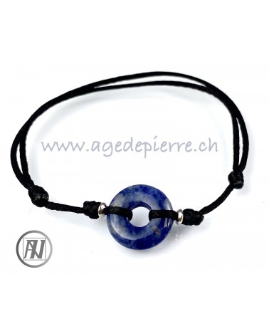 Bracelet en sodalite donut (pi) l'âge de pierre vevey