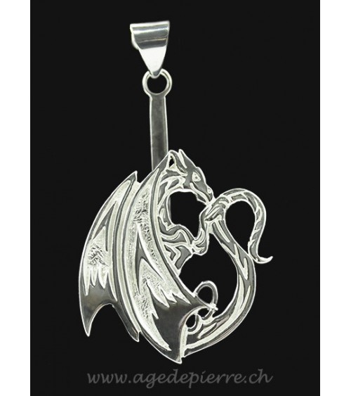 Pendentif donut argent dragon