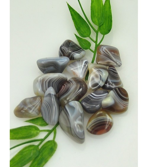 agate du Botswana galet