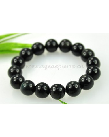 Obsidienne oeil céleste bracelet avec perles de 12mm