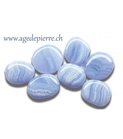 Agate blue lace galet