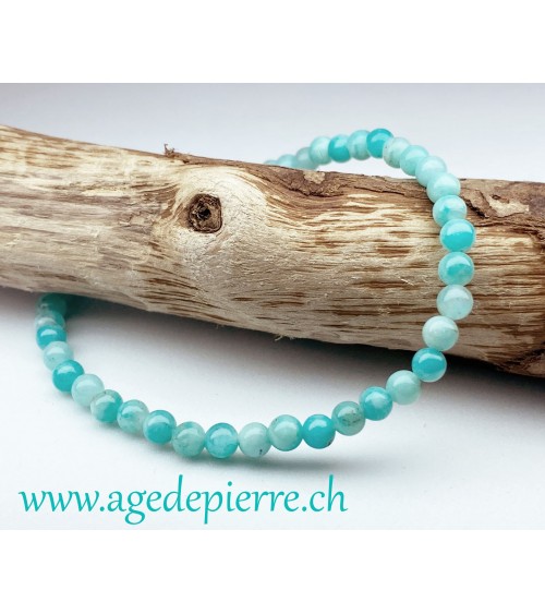 Amazonite bracelet avec perles de 4mm