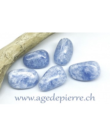 Calcite bleue galet rond