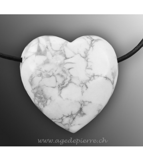 Magnésite pendentif coeur