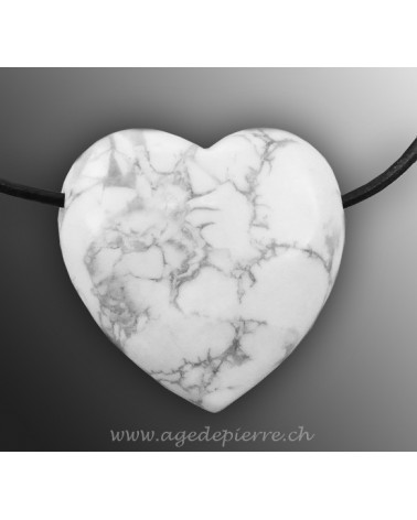 Magnésite pendentif coeur