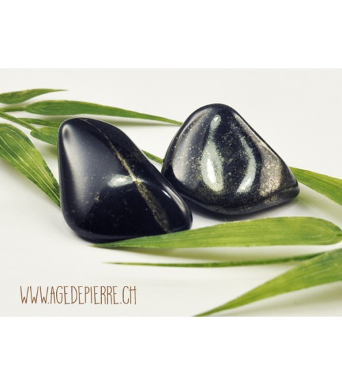 Jade noir magnétite galet