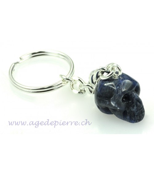 Sodalite porte-clé crâne l'âge de pierre vevey