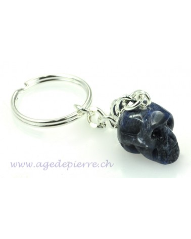 Sodalite porte-clé crâne l'âge de pierre vevey