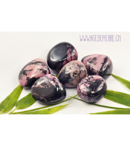 Rhodonite en galet rond l'Âge de pierre Vevey