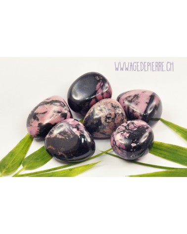 Rhodonite en galet rond l'Âge de pierre Vevey