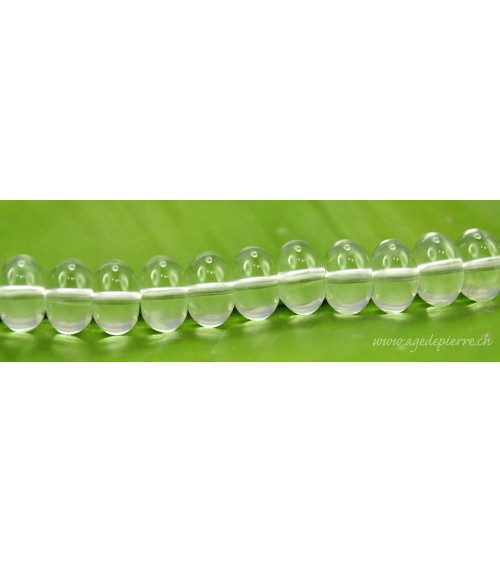 Cristal de roche perles plates