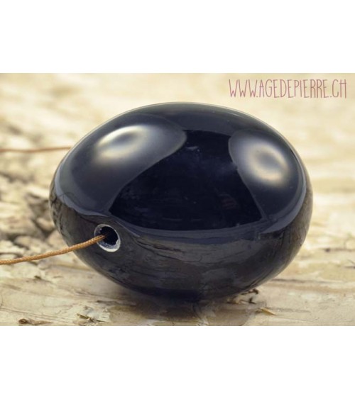 Oeuf de yoni en obsidienne noire