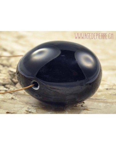Oeuf de yoni en obsidienne noire