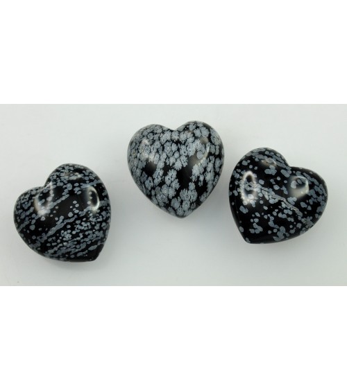 Obsidienne flocon de neige coeur
