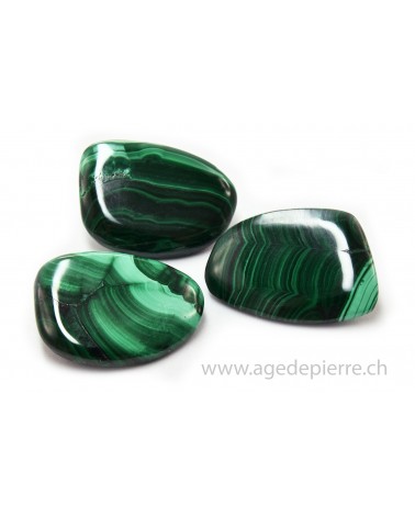 Malachite galet plat