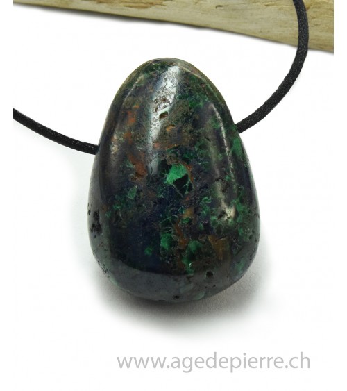 Azurite malachite pierre percée