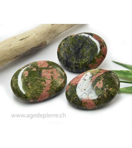 galet plat d'unakite