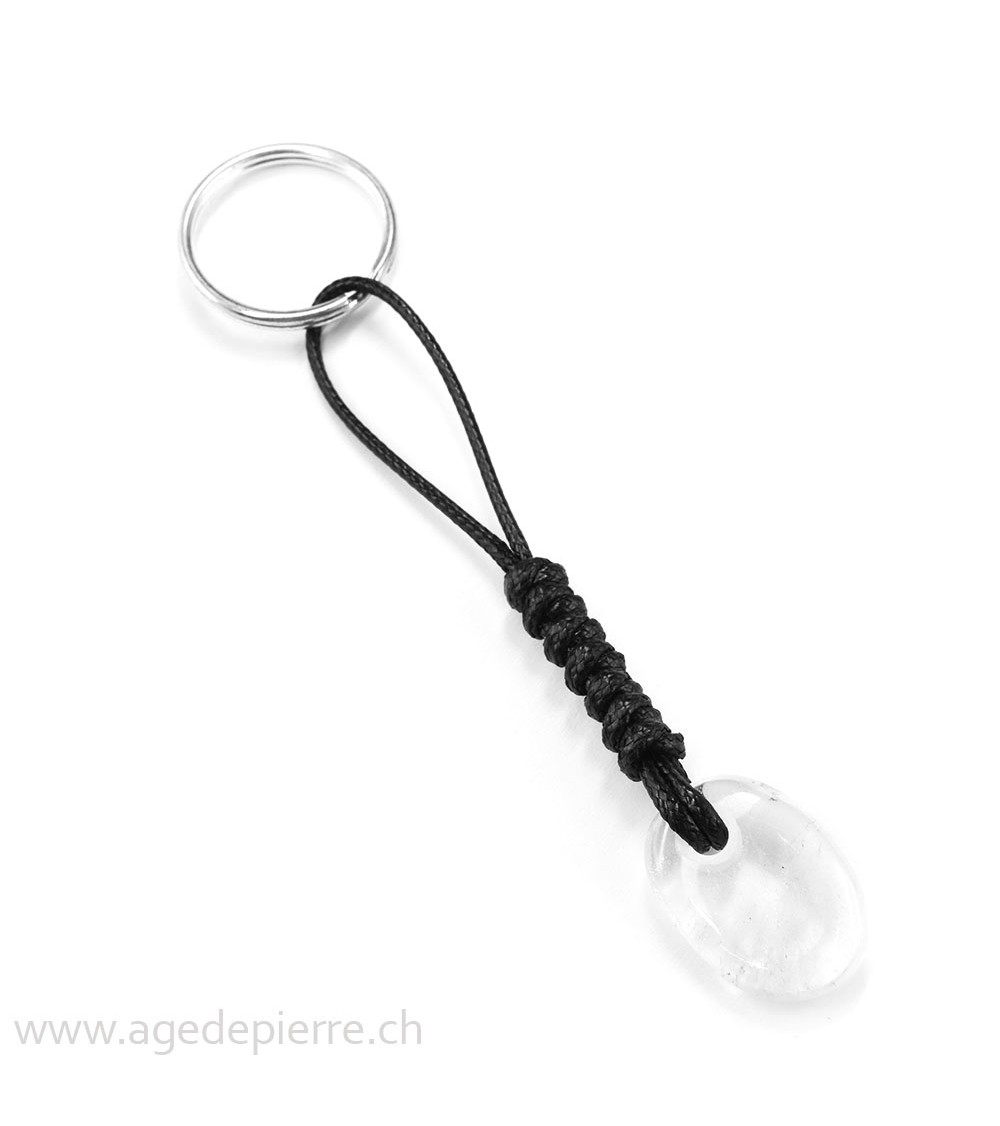 Porte-clés en cristal de roche