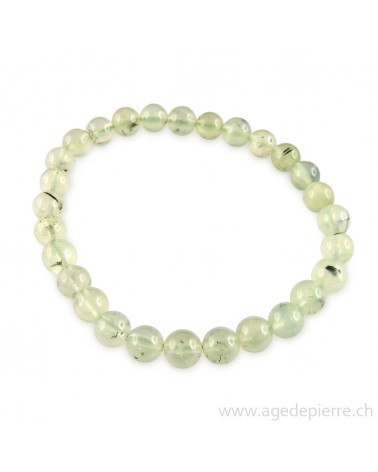 Préhnite bracelet avec perles de 6mm