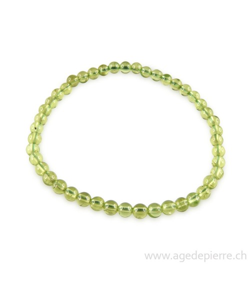Péridot bracelet avec perles de 4mm