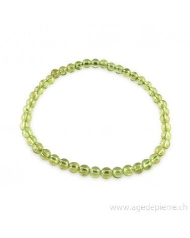 Péridot bracelet avec perles de 4mm