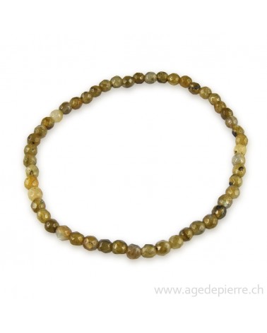 Labradorite bracelet avec perles facettées avec perles de 4mm