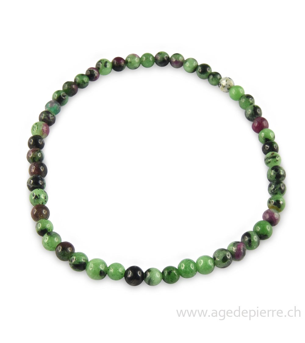 Rubis zoïsite bracelet  l'Âge de pierre Vevey