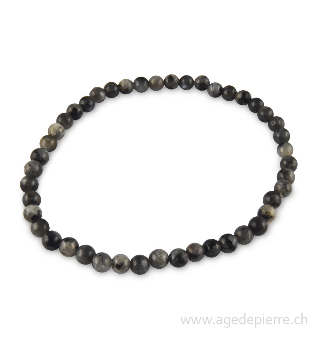 Larvikite bracelet avec perles de 4mm