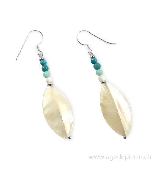 Boucles d'oreilles amazonite
