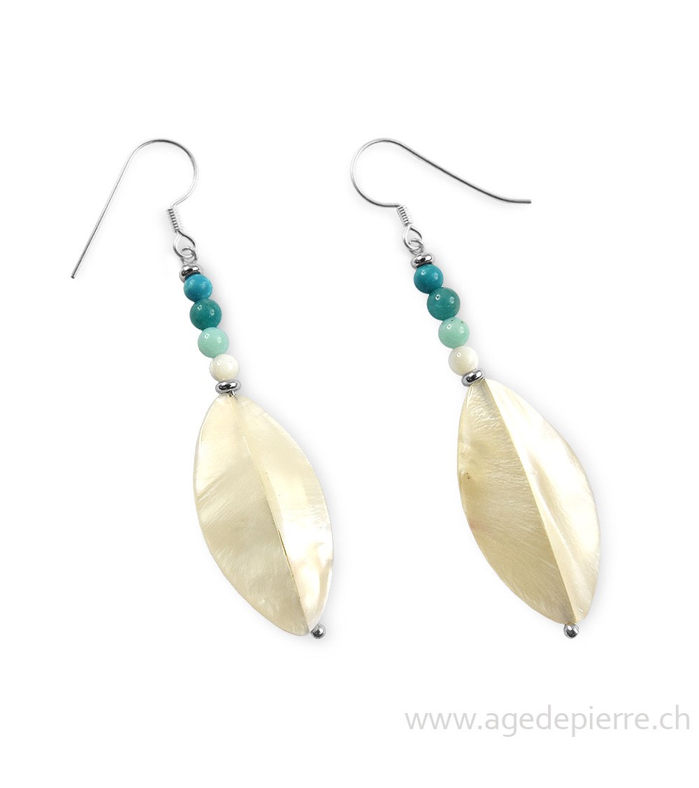 Boucles d'oreilles amazonite