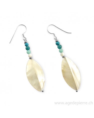 Boucles d'oreilles amazonite