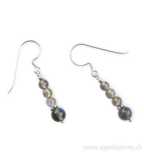 Boucles d'oreilles en labradorite