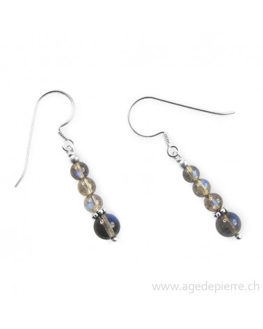 Boucles d'oreilles en labradorite