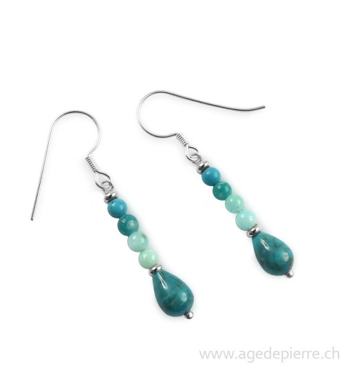 boucles d'oreilles avec amazonite