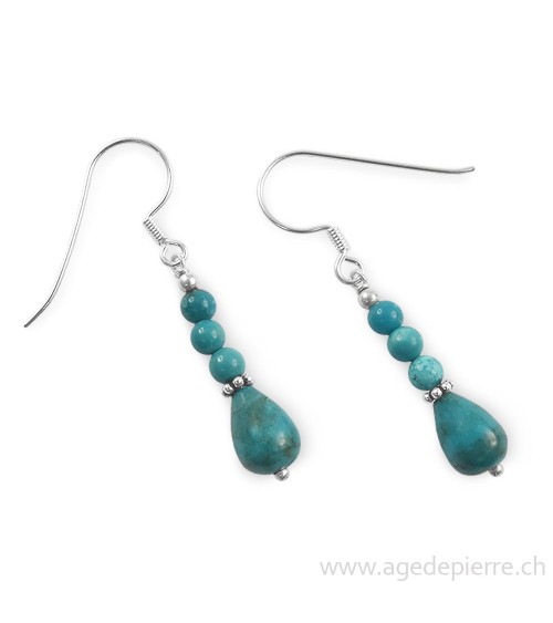 Boucles d'oreilles en turquoise