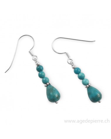 Boucles d'oreilles en turquoise
